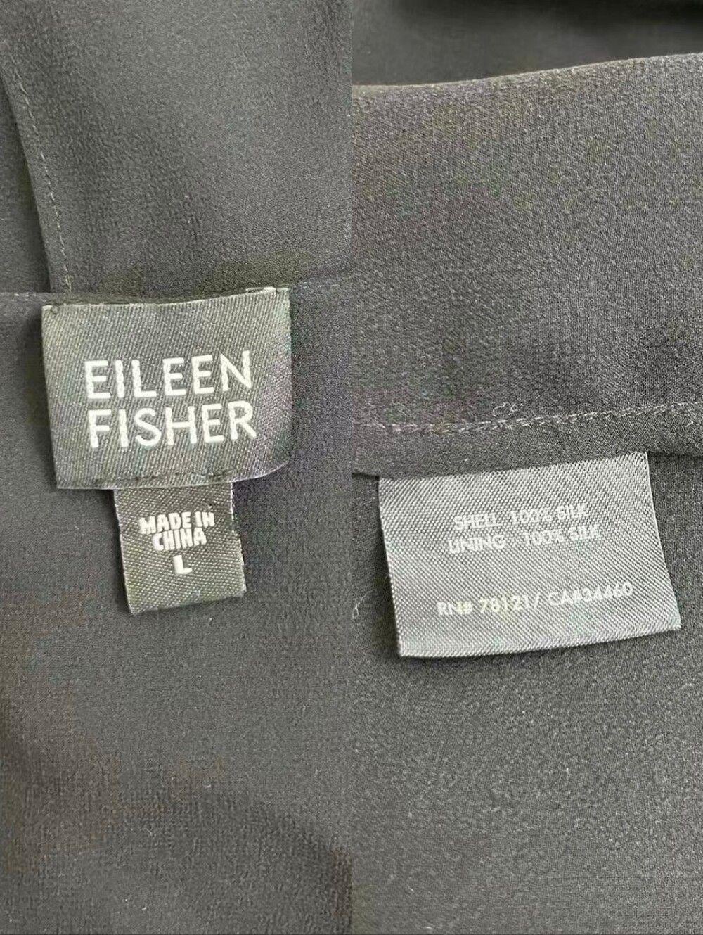 Eileen Fisher Black Silk Sheer Cover Up Jacket