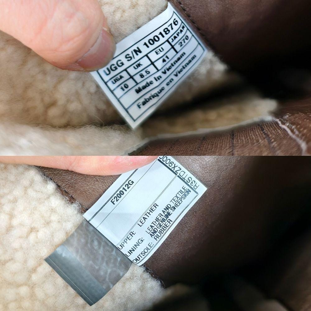 UGG Sydnee Shearling Brown Leather Knee-High Riding Boots