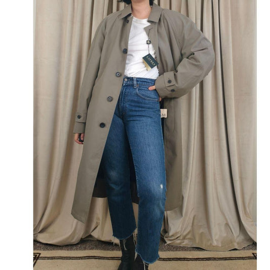 NWT Vintage Ralph Lauren Khaki Boyfriend Trench Coat with Lining