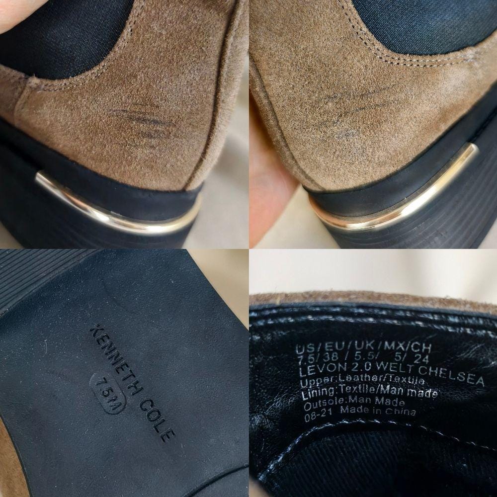 Kenneth Cole Tan Taupe Suede Ankle Boots
