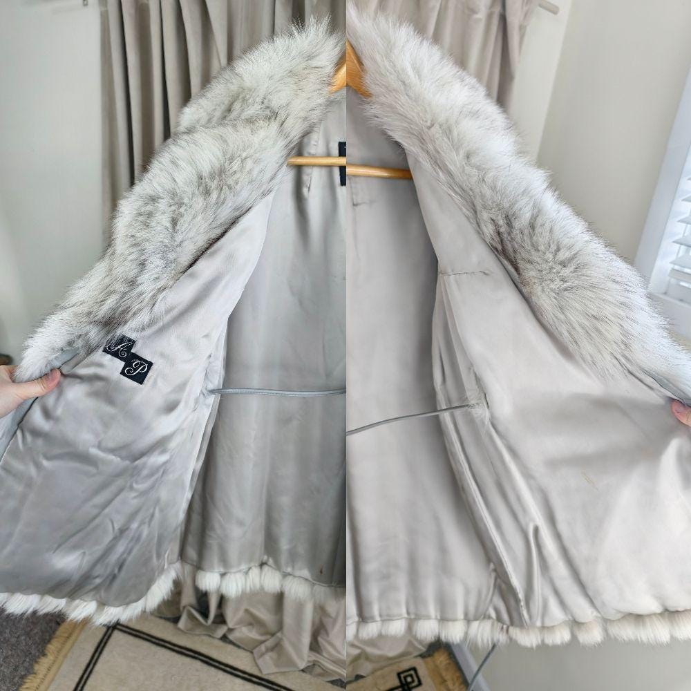 Vintage Monroe Fur Center Blue Fox Fur Coat