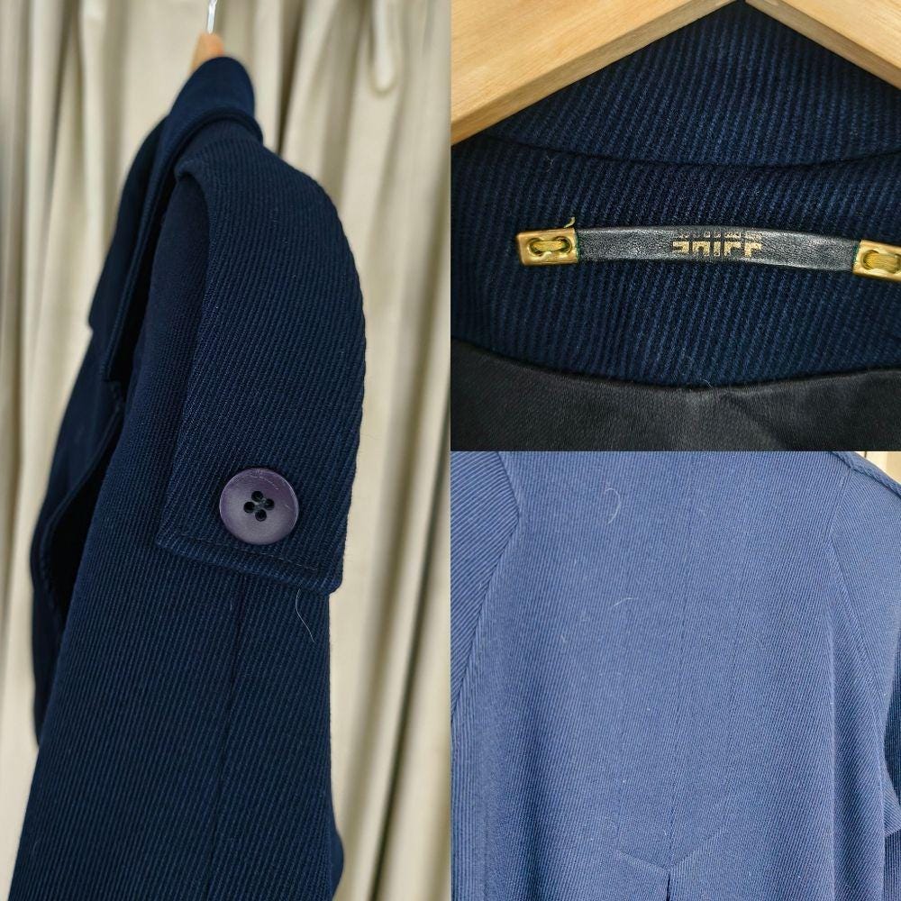 Vintage Shiff Classic Navy Full Length Coat