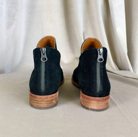 Kork-Ease Ryder Black Genuine Leather Suede Ankle Boots