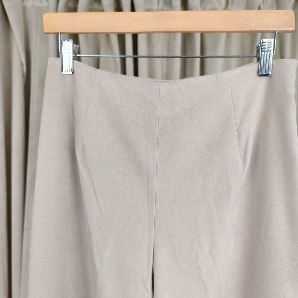 Vintage Gantos Beige Faux Suede Tapered Trousers