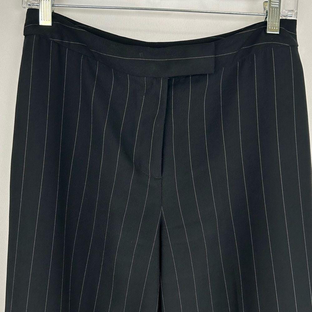 Vintage 90s Bob Mackie Black Pinstripe Formal Trousers Slacks