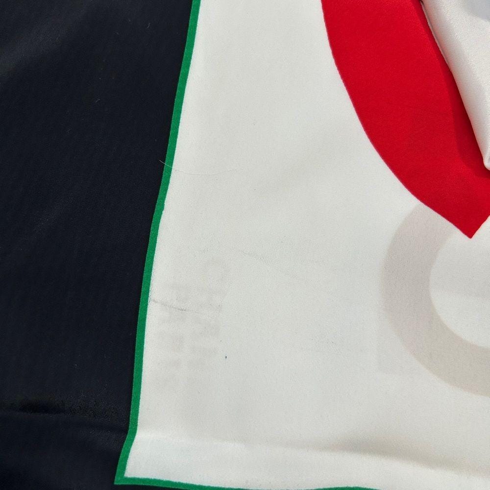 Vintage Chanel Silk Double C Logo Square Scarf