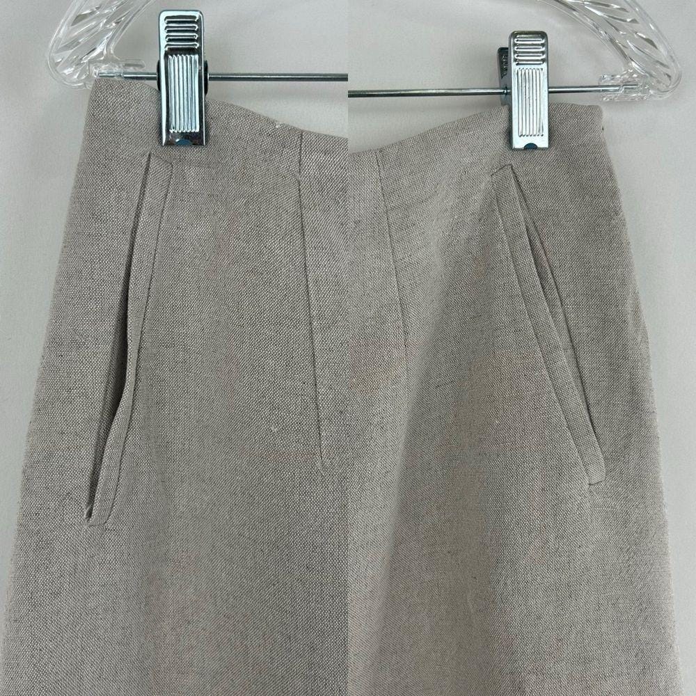Vintage Harve Benard Grey Linen Blend Pencil Skirt