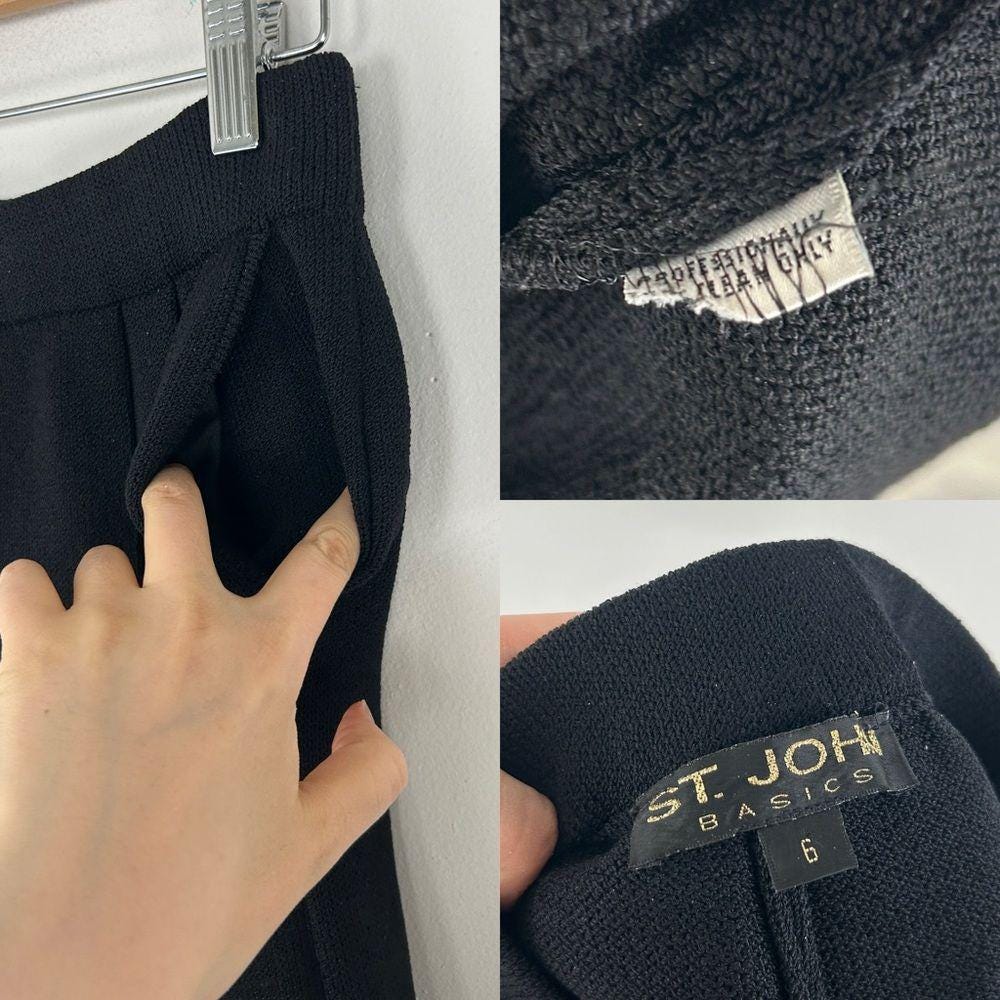 Vintage St John Tapered Cigarette Knit Pants Trousers