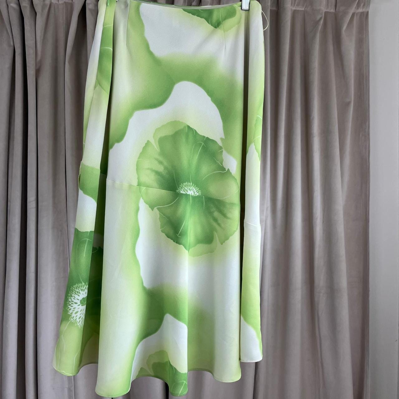 Y2K Jones Wear Lime Green Floral Midi Skirt