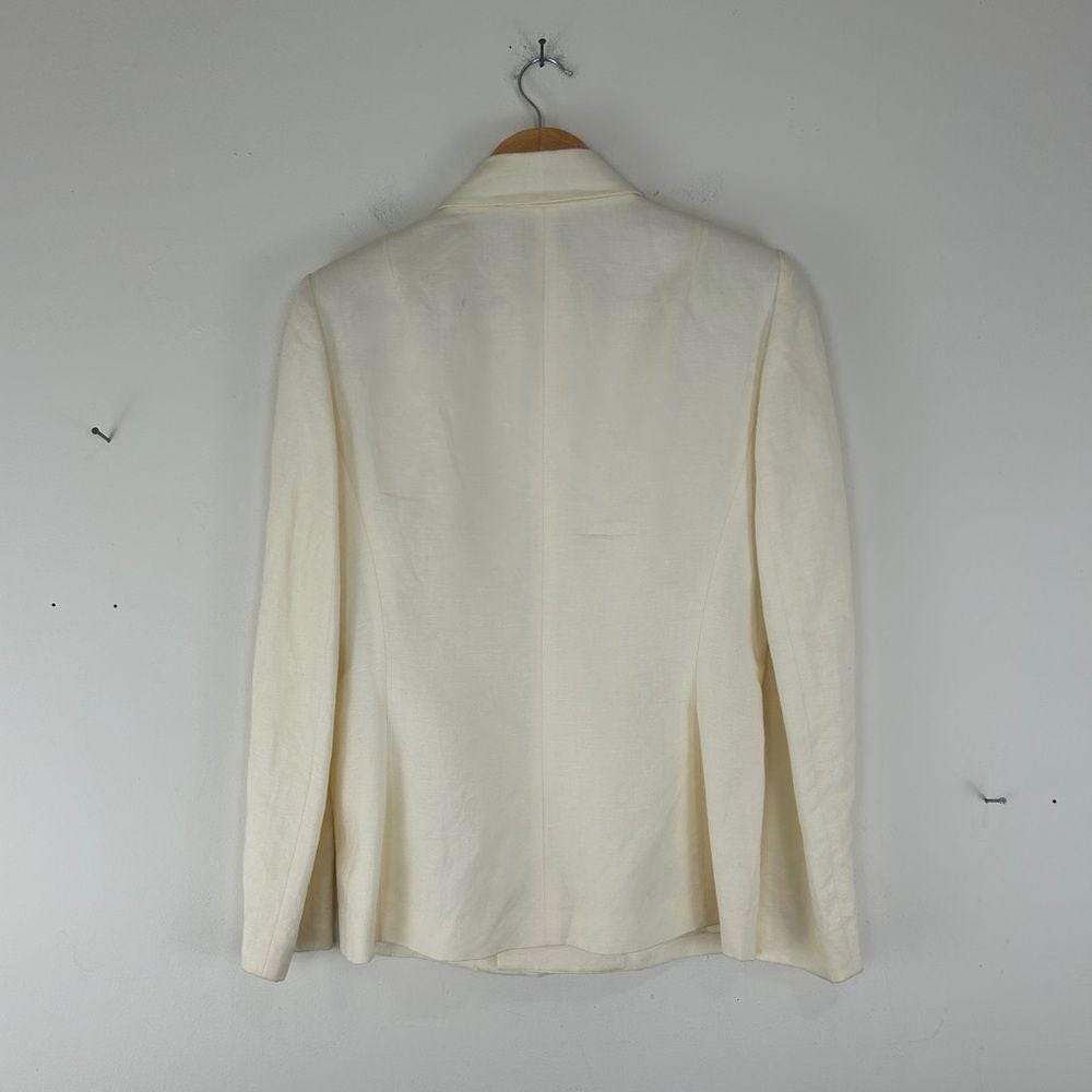 Vintage Le Suit Cream Linen Blazer