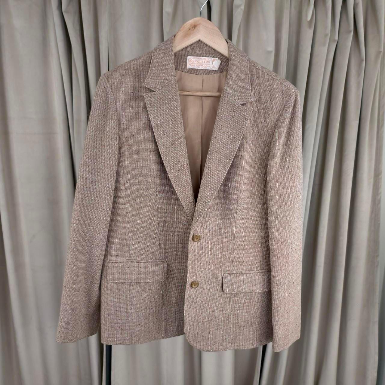 Vintage Pendleton Wool Tweed Tan Blazer