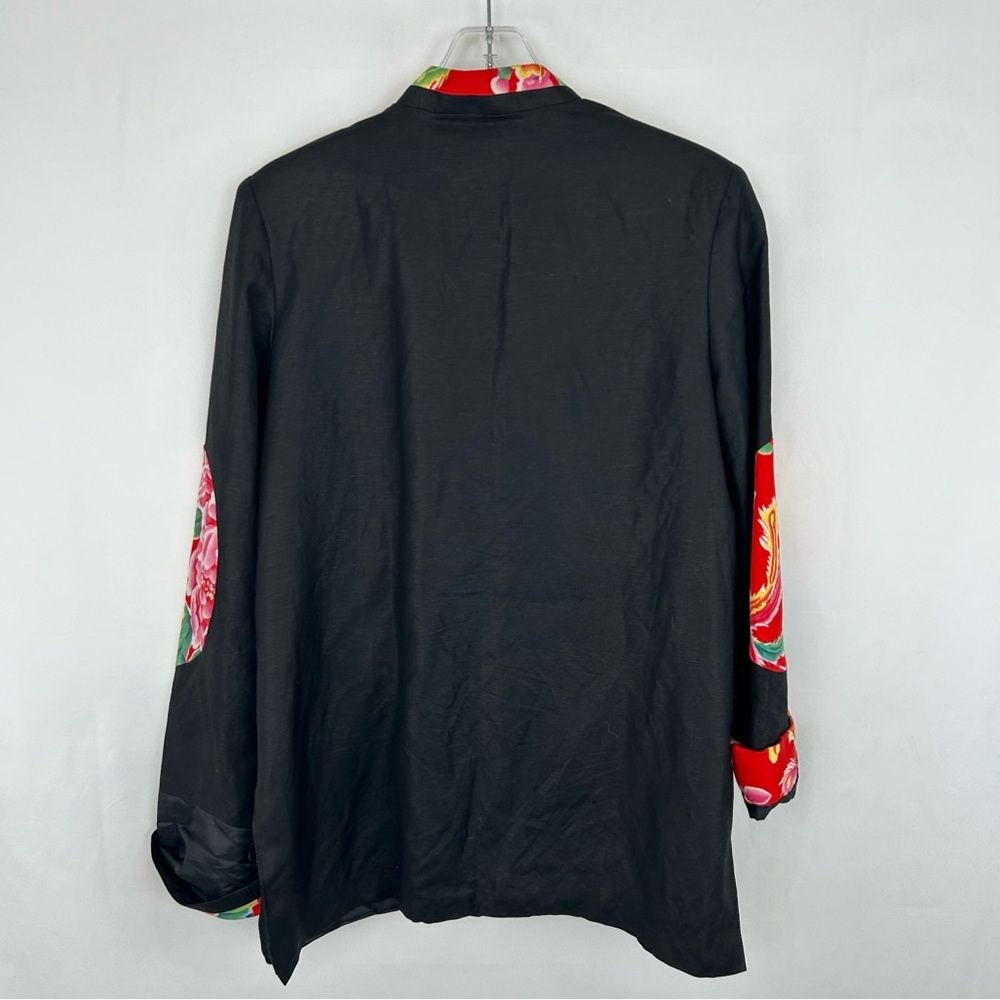 Vintage Asian Lightweight Jacket with Floral Detailing