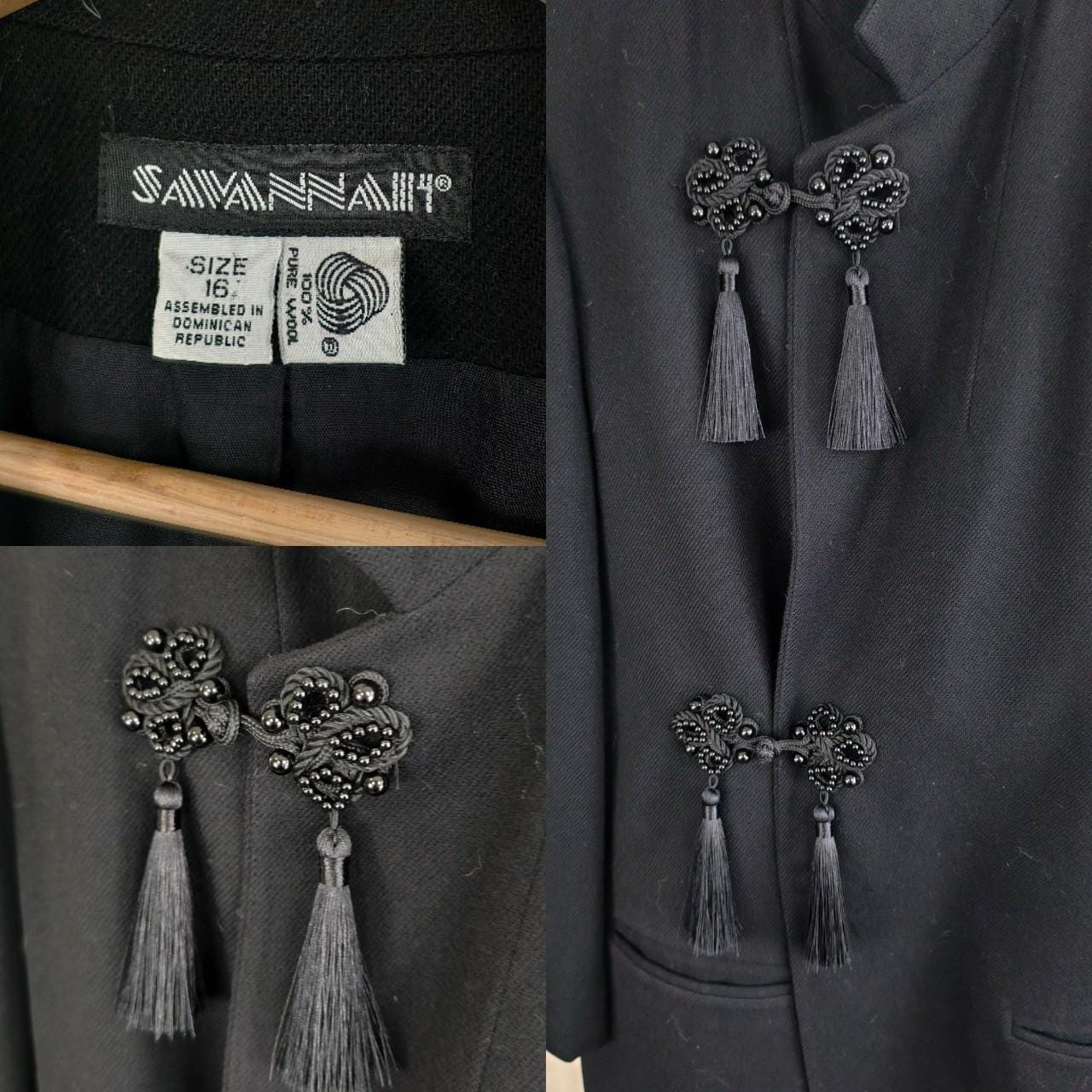 Reworked Vintage Wool Blazer Mandarin Tang Jacket