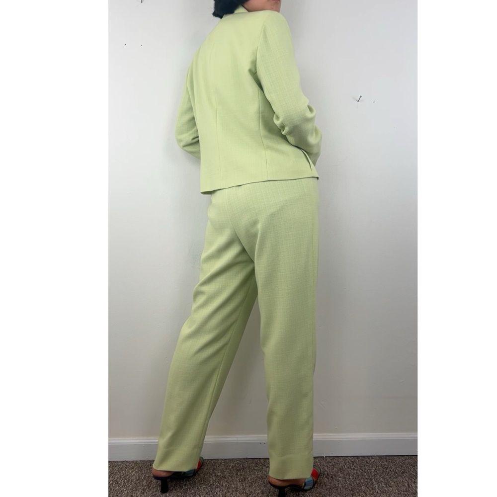 Vintage Carlisle Chartreuse Bright Green Pantsuit