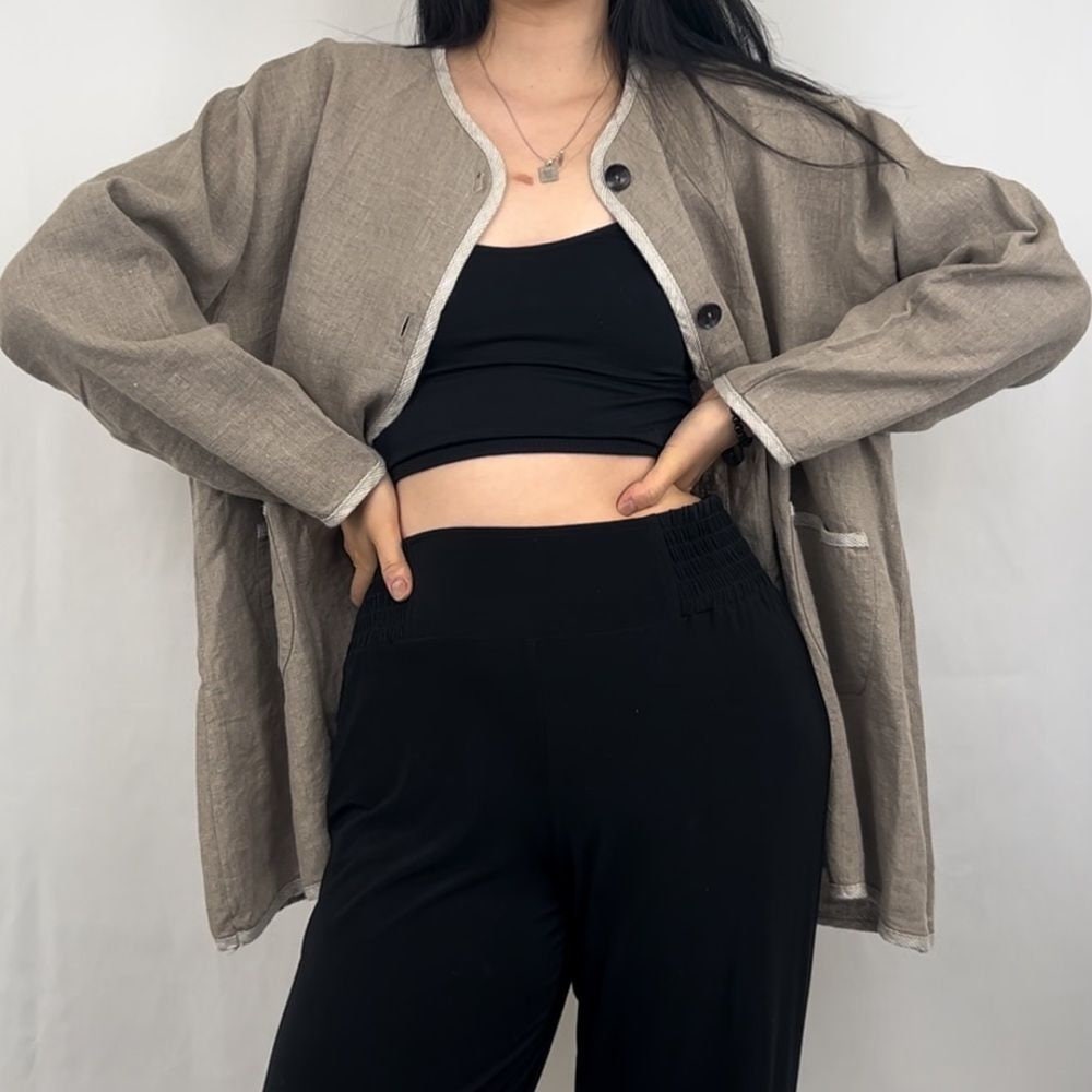 Vintage Aly Wear Handmade Linen Jacket