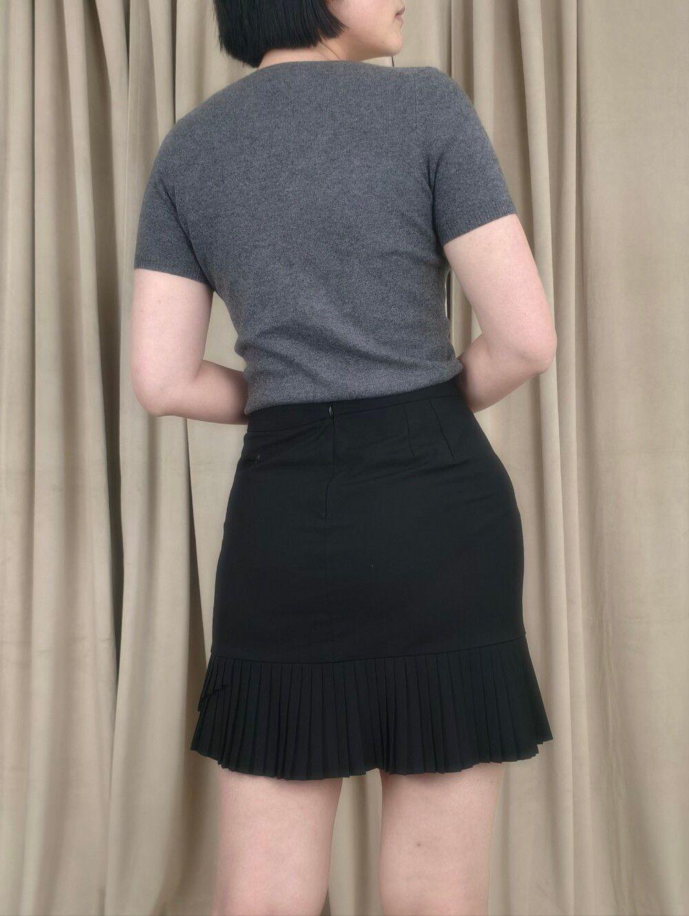Ralph Lauren Grey Cashmere Short Sleeve Top Sweater