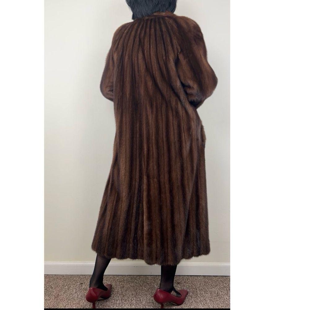 Vintage Birger Christensen Mahogany Top Tier Genuine Mink Coat Overcoat