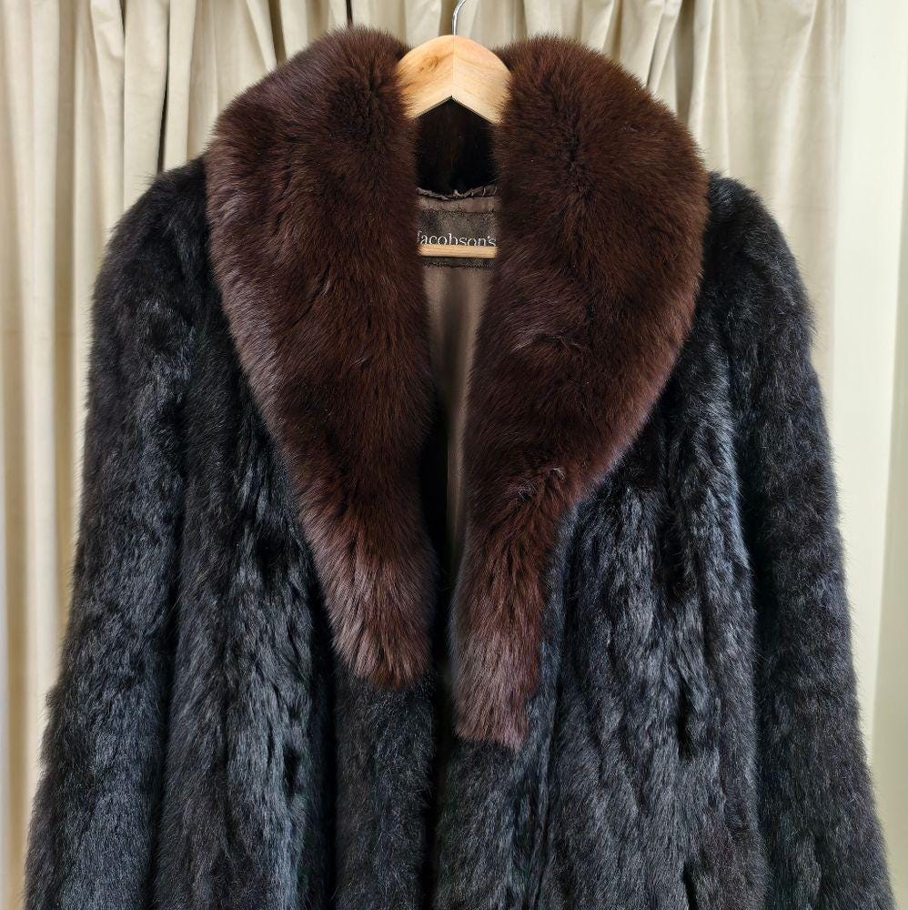 Vintage Jacobson's Full Length Genuine Fur Sheared Beaver Coat