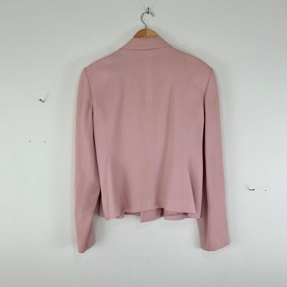 Vintage Ellen Tracy Wool Pastel Pink Cropped Blazer
