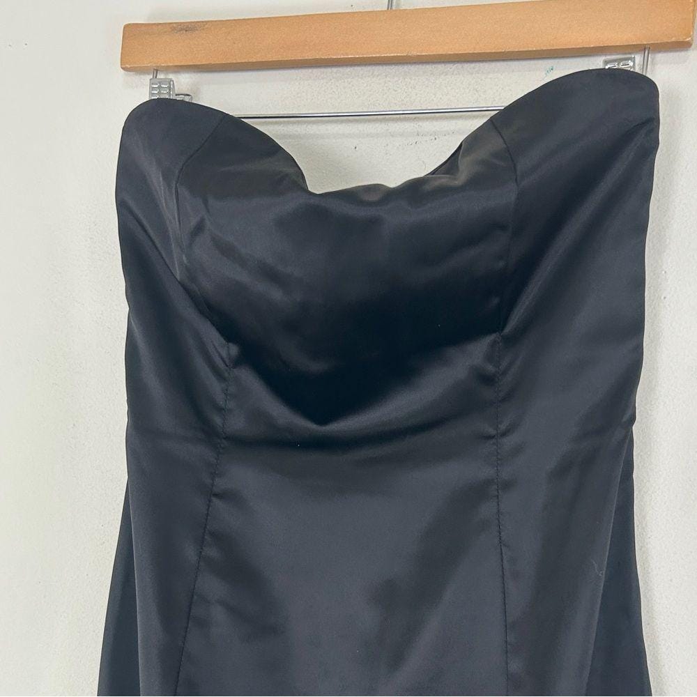 Vintage Handmade Tailored Strapless Satin Evening Gown