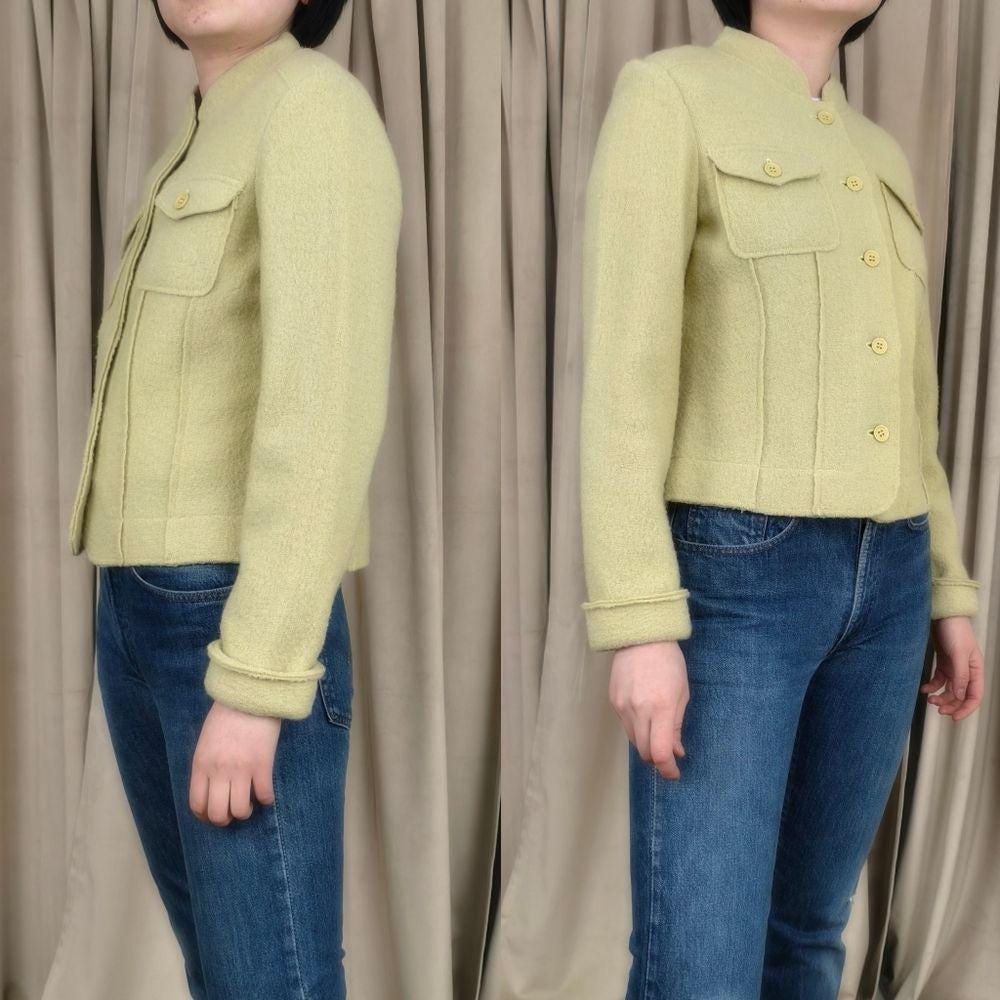 Mythology Light Pastel Green Wool Jacket