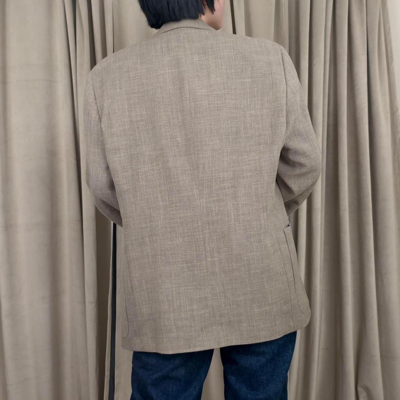 Vintage Beige Oversized Boyfriend Blazer