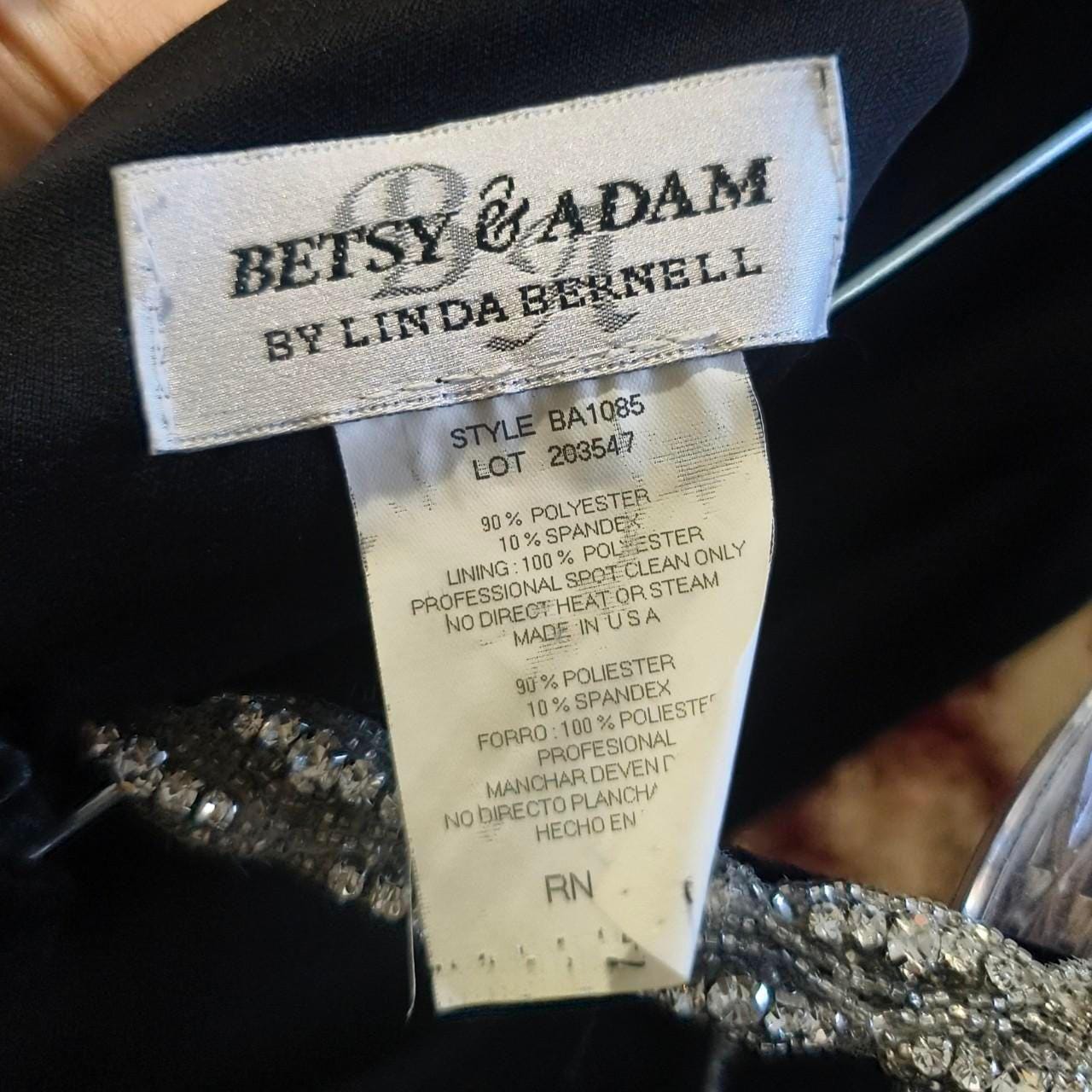 Betsy & Adam Black Velvet Halter Neck Maxi Dress Prom Gown