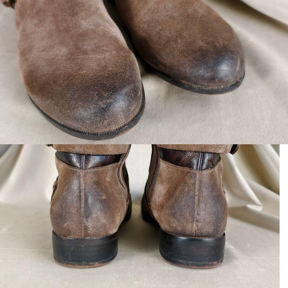 UGG Sydnee Shearling Brown Leather Knee-High Riding Boots