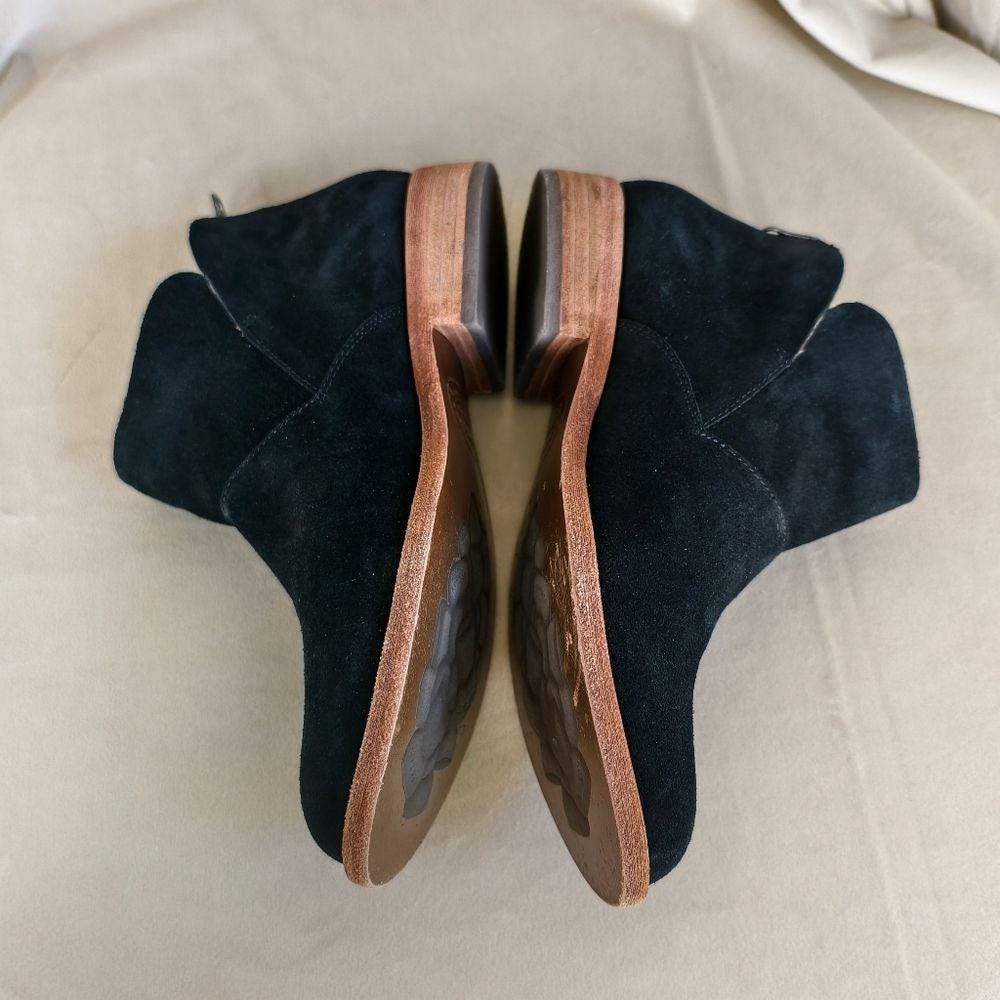 Kork-Ease Ryder Black Genuine Leather Suede Ankle Boots