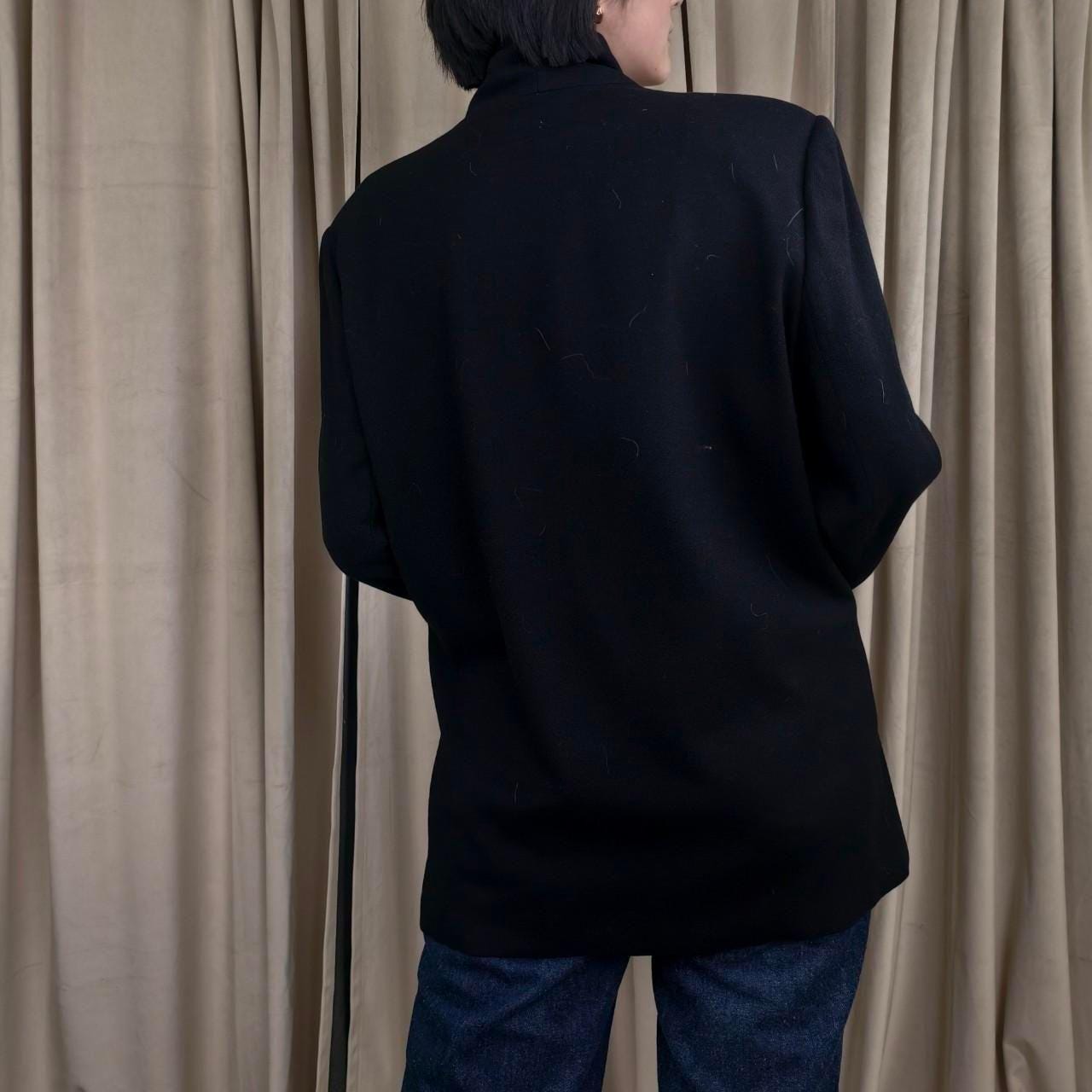Reworked Vintage Wool Blazer Mandarin Tang Jacket