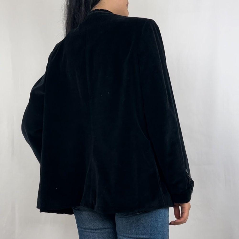 Vintage Ellen B Black Velvet Blazer