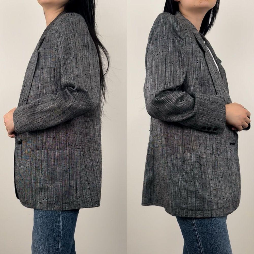 Vintage Anne Klein II Black and Grey Blazer