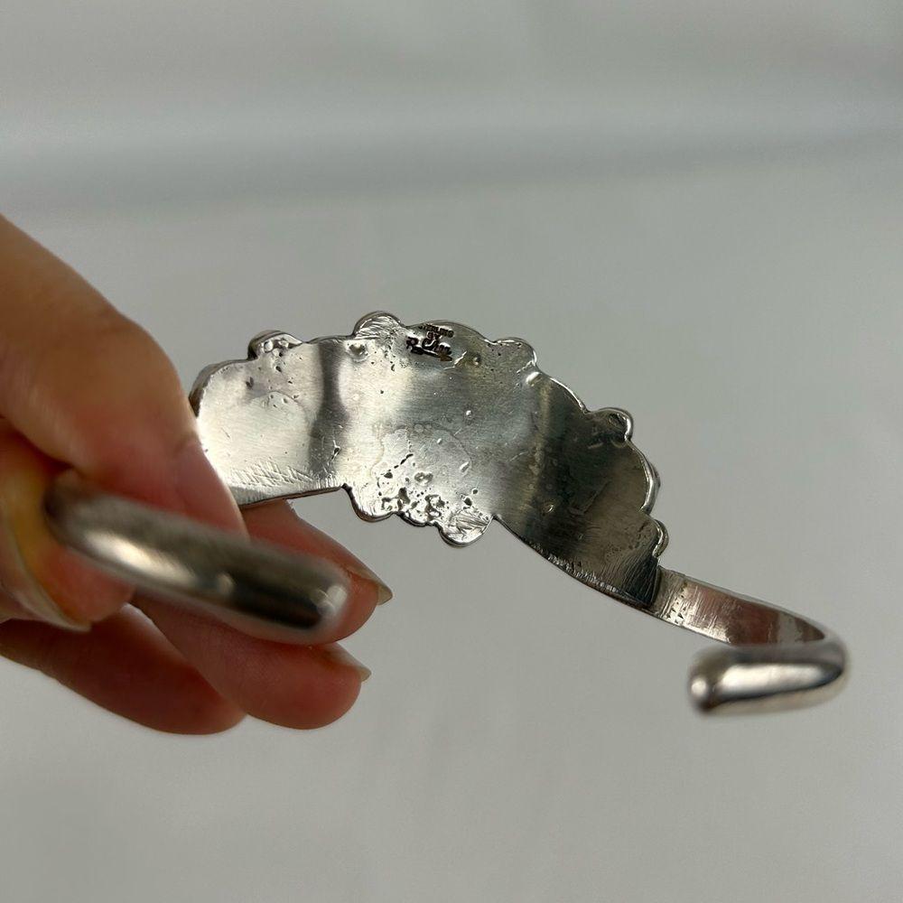 Vintage Handmade Navajo Turquoise Bracelet Bangle Artist Signed