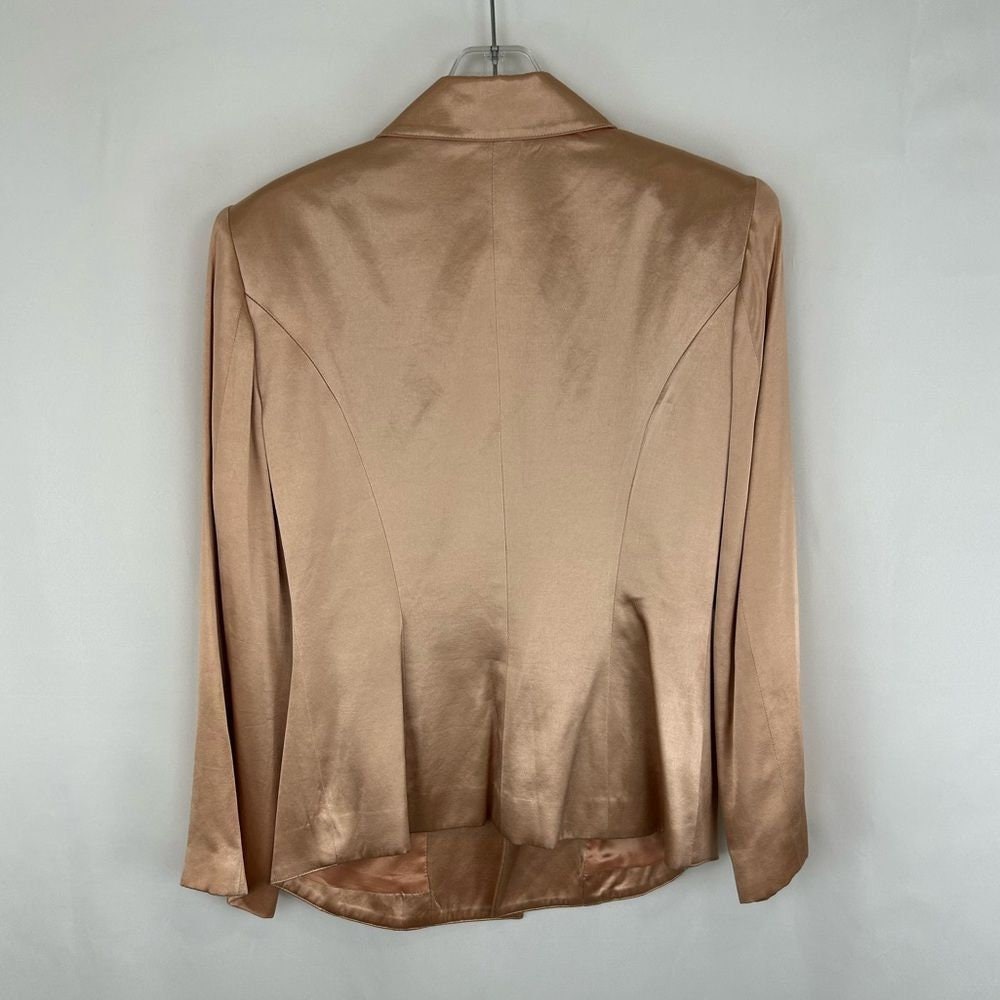Vintage Cline and Kolarek Blush Pink Satin Blazer Top