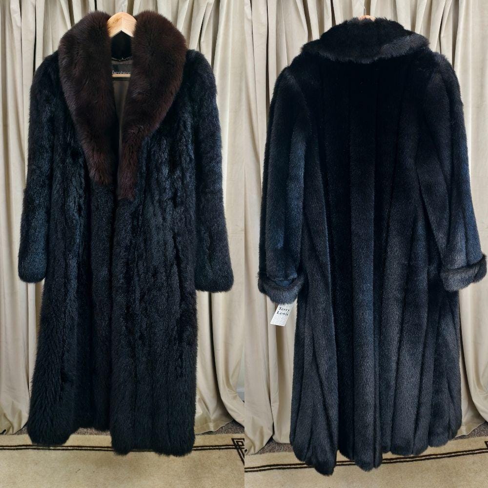 Vintage Jacobson's Full Length Genuine Fur Sheared Beaver Coat