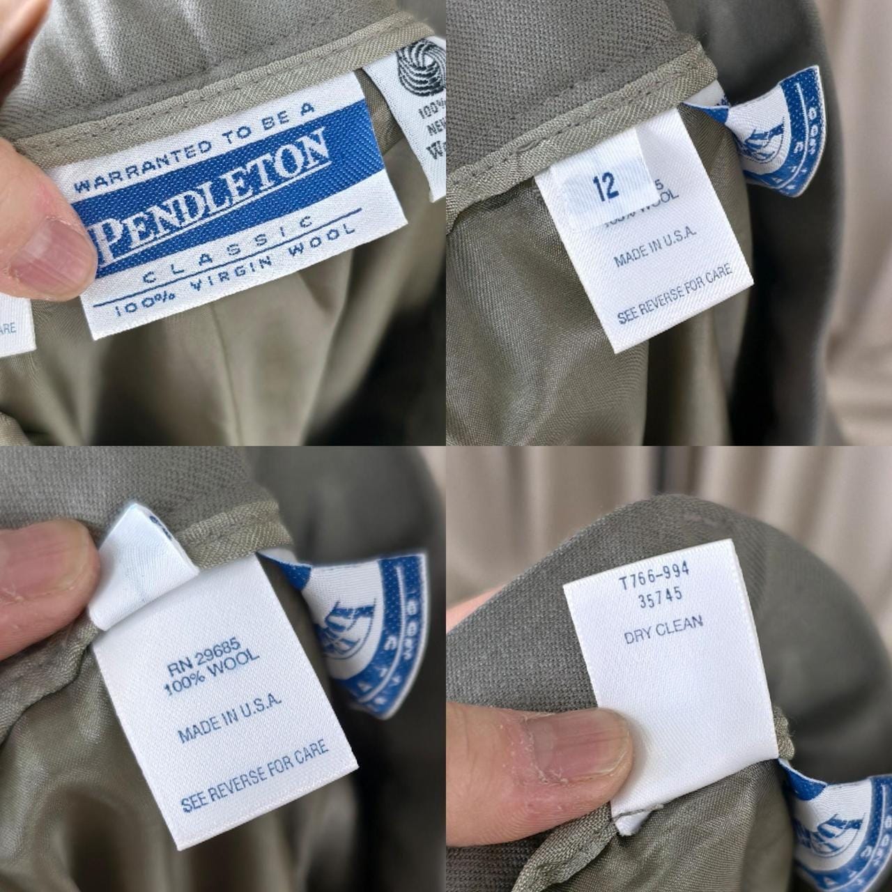 Vintage Gray Pendleton Wool Trousers