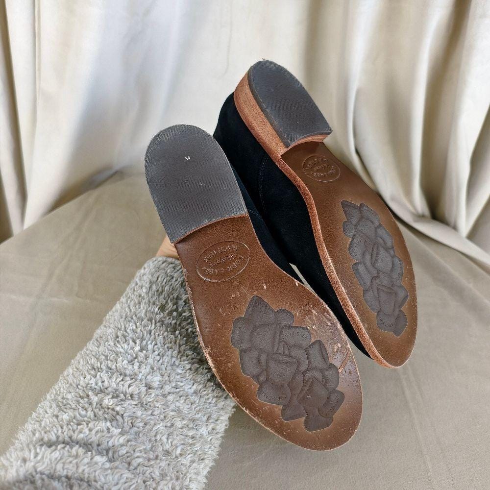 Kork-Ease Ryder Black Genuine Leather Suede Ankle Boots