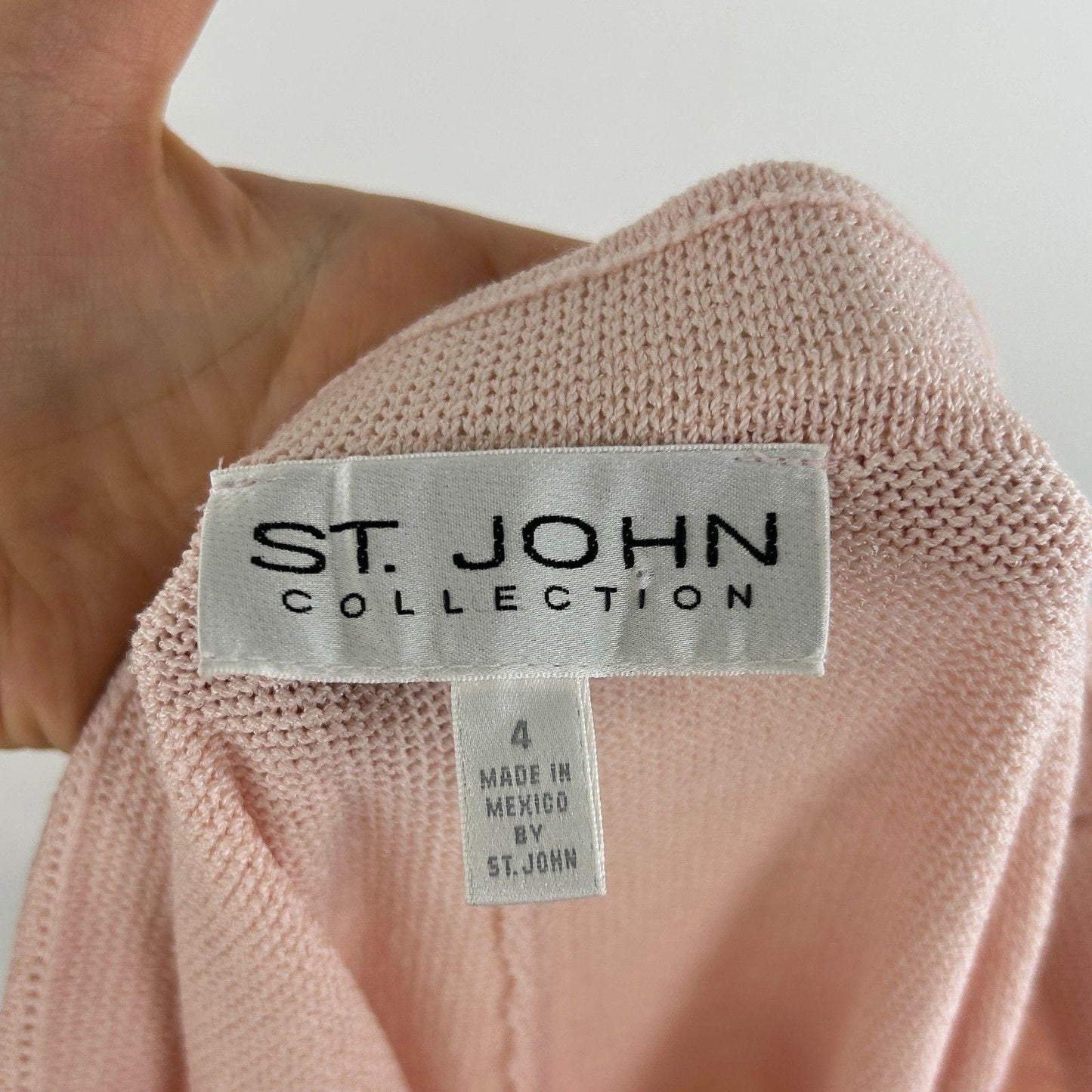 Vintage St John Collection Light Pastel Pink Knitted Trousers