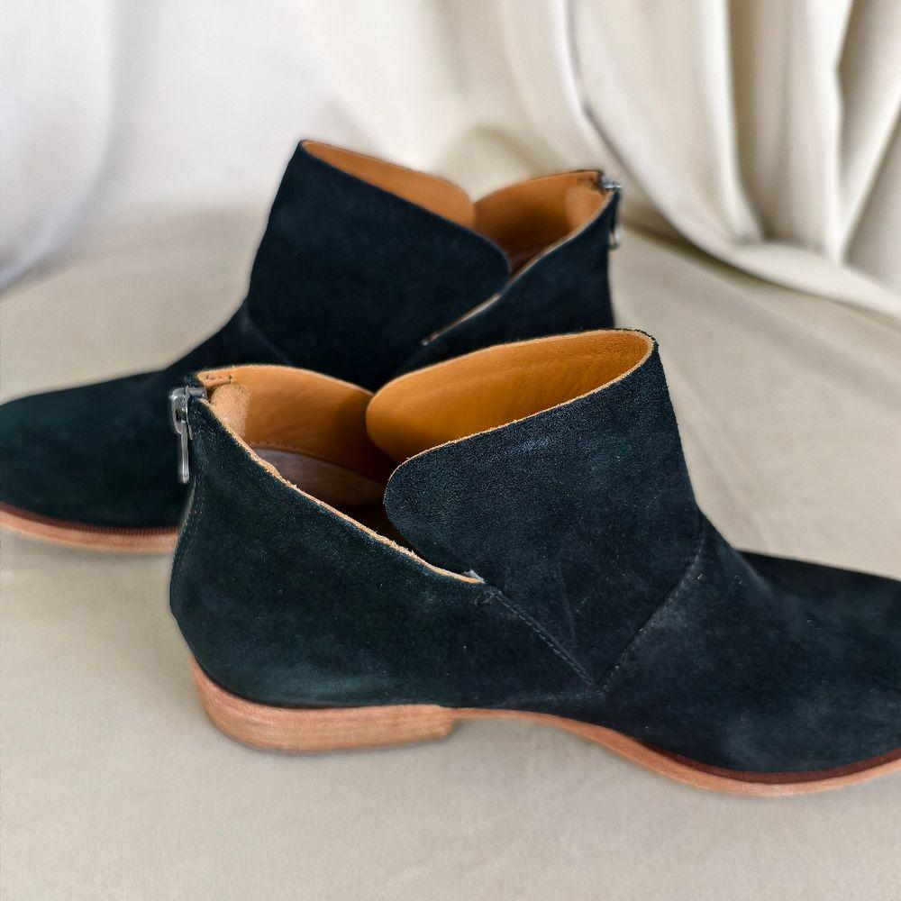 Kork-Ease Ryder Black Genuine Leather Suede Ankle Boots