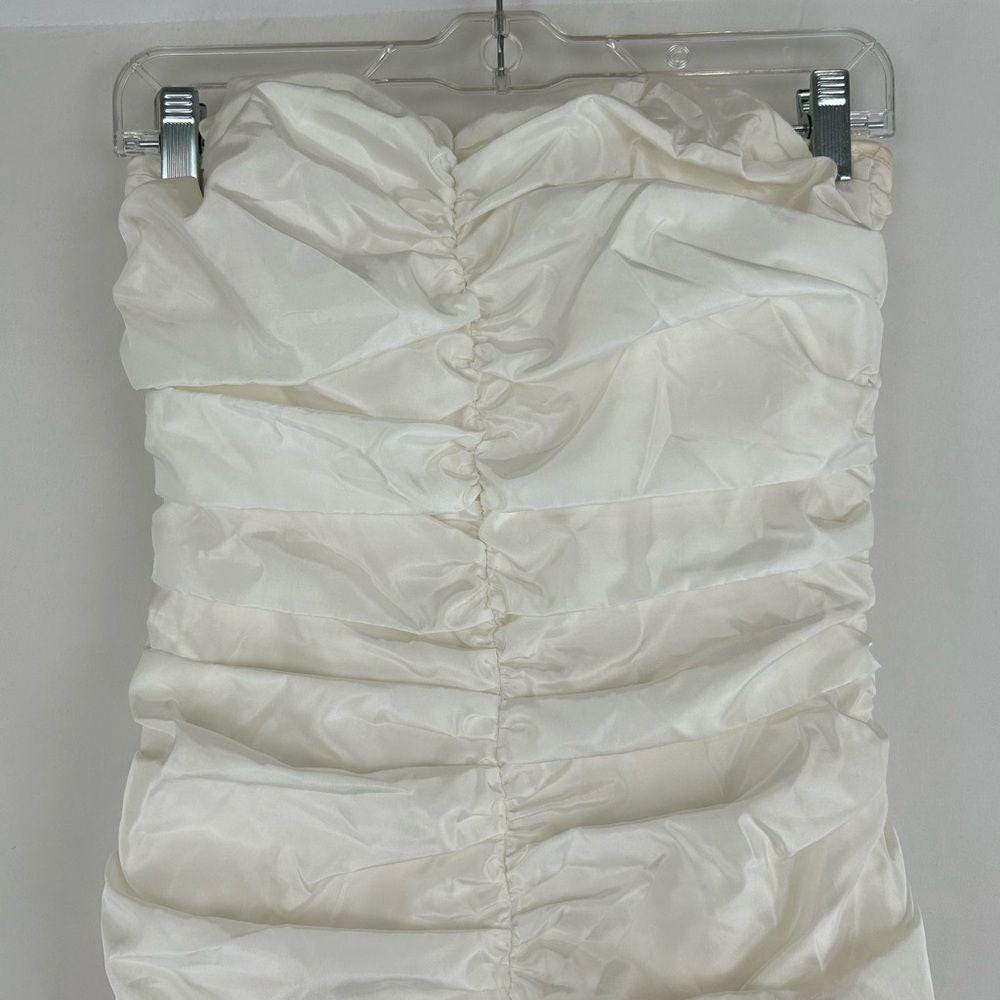 Vintage Sleeveless Puffy White Midi Skirt