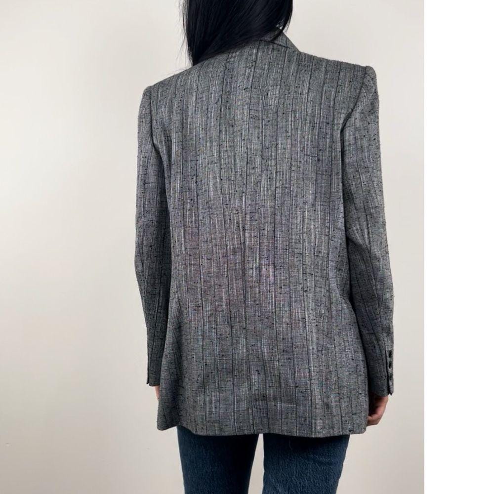 Vintage Anne Klein II Black and Grey Blazer