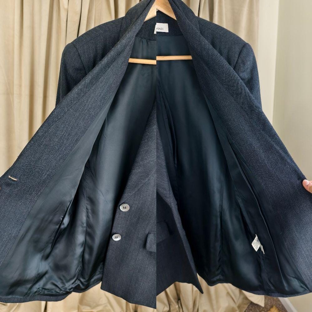 Vintage Dana Buchman Gray Wool Blazer