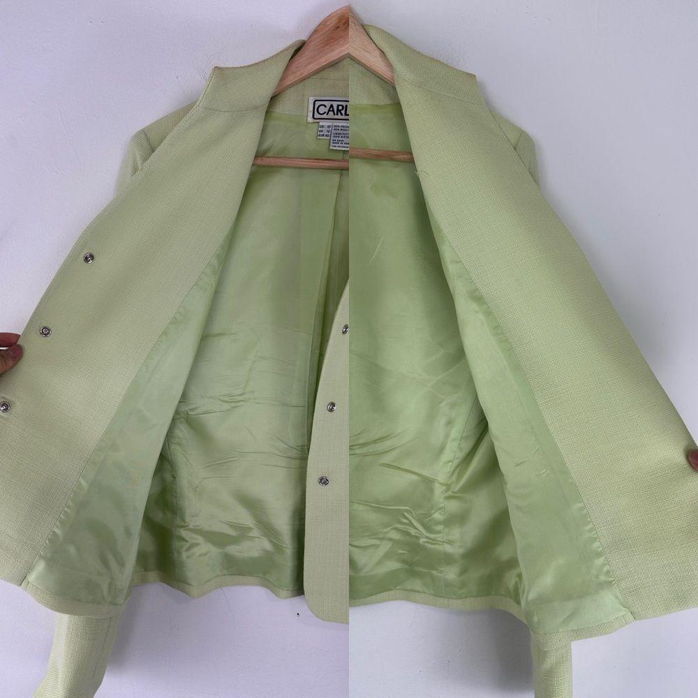 Vintage Carlisle Chartreuse Bright Green Pantsuit