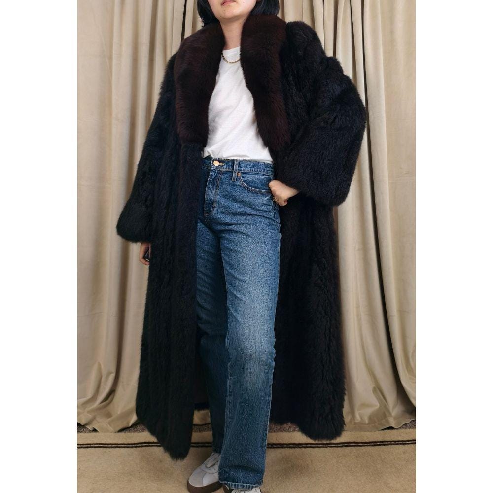 Vintage Jacobson's Full Length Genuine Fur Sheared Beaver Coat