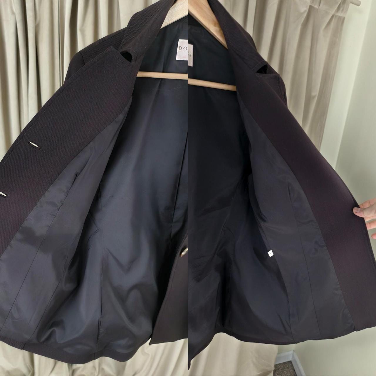 Vintage Doncaster Dark Brown Paat Suit Skirt Suit 3-Piece Set