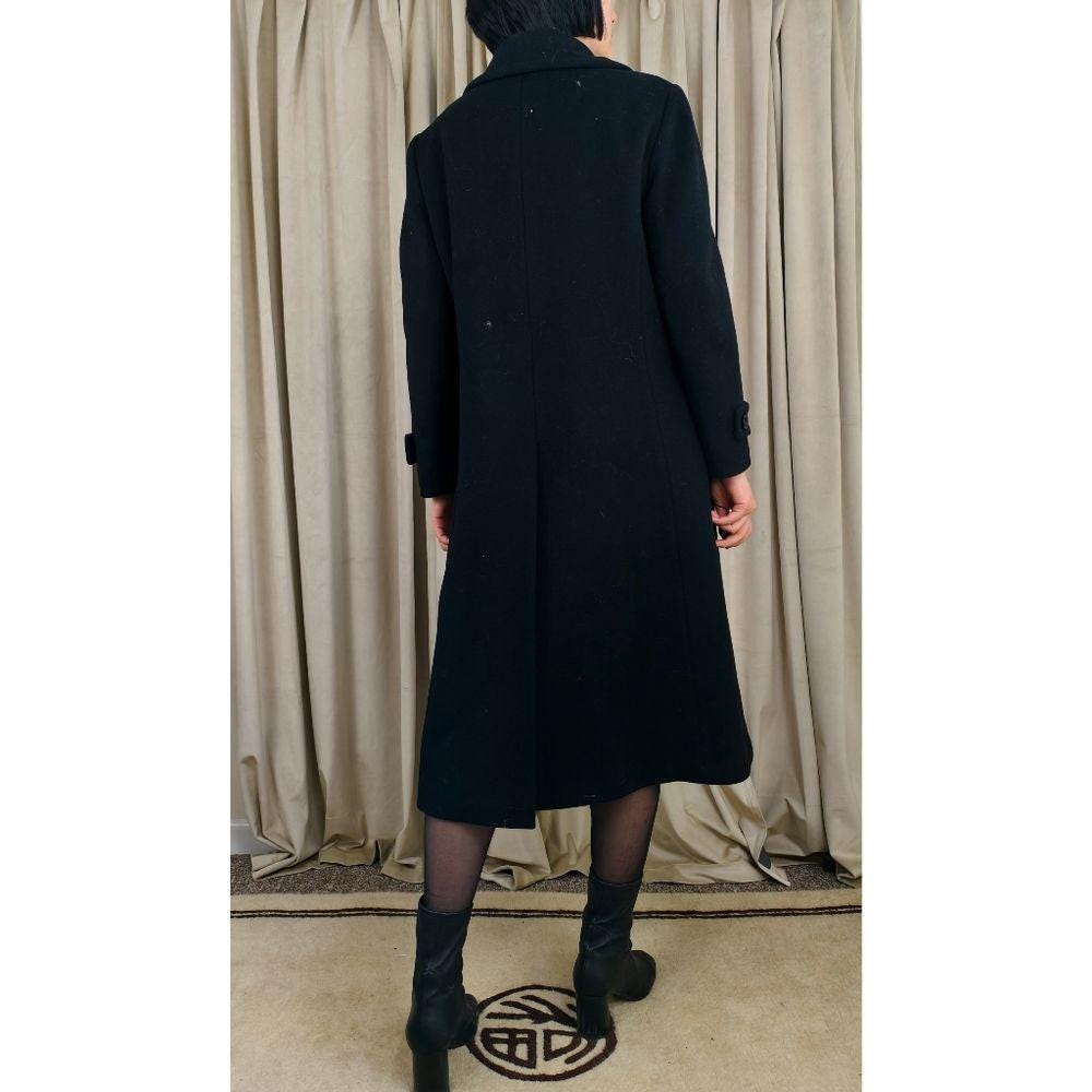 Vintage Brywood Black Double-Breasted Wool Coat