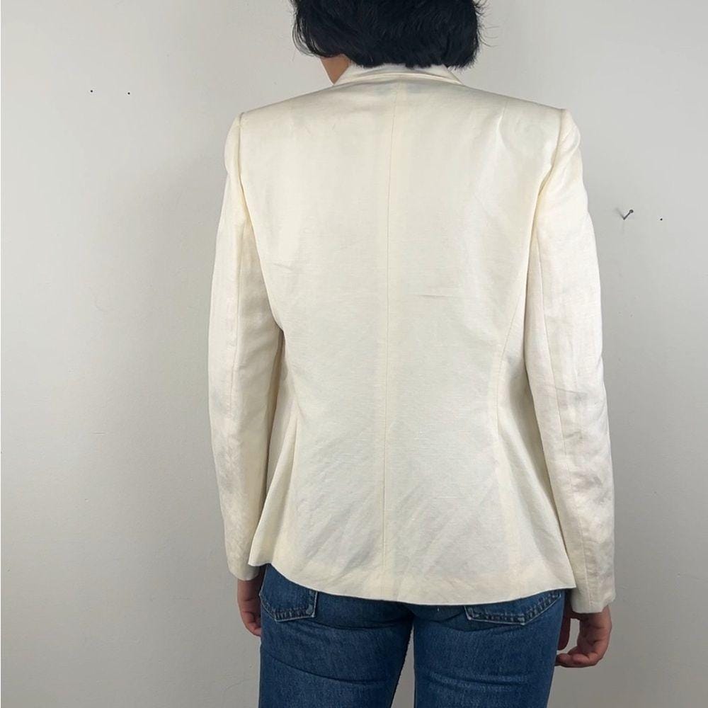 Vintage Le Suit Cream Linen Blazer