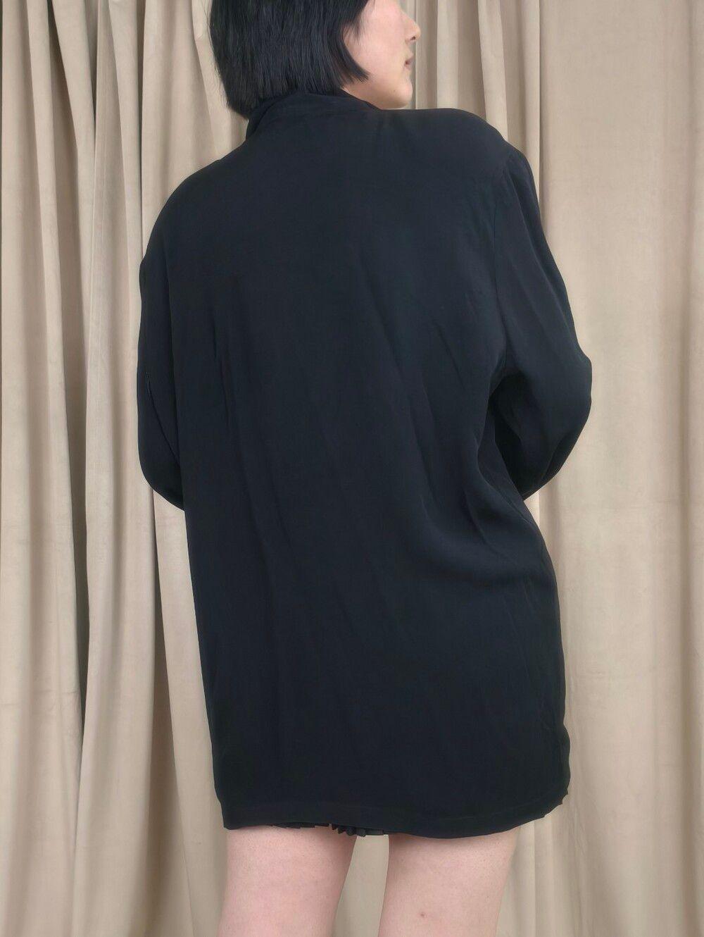 Vintage Carole Little Black Lightweight Double Breasted Blazer