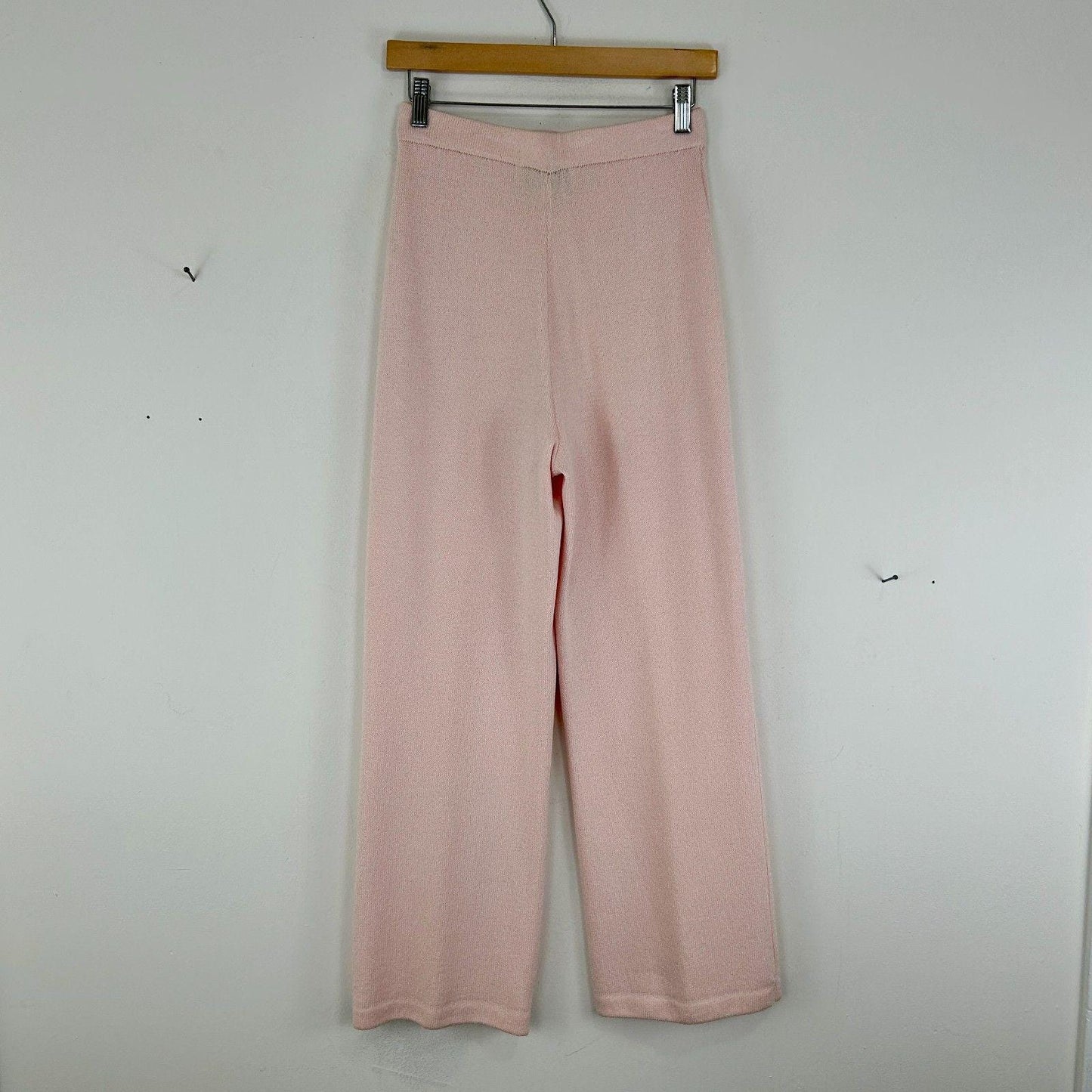 Vintage St John Collection Light Pastel Pink Knitted Trousers