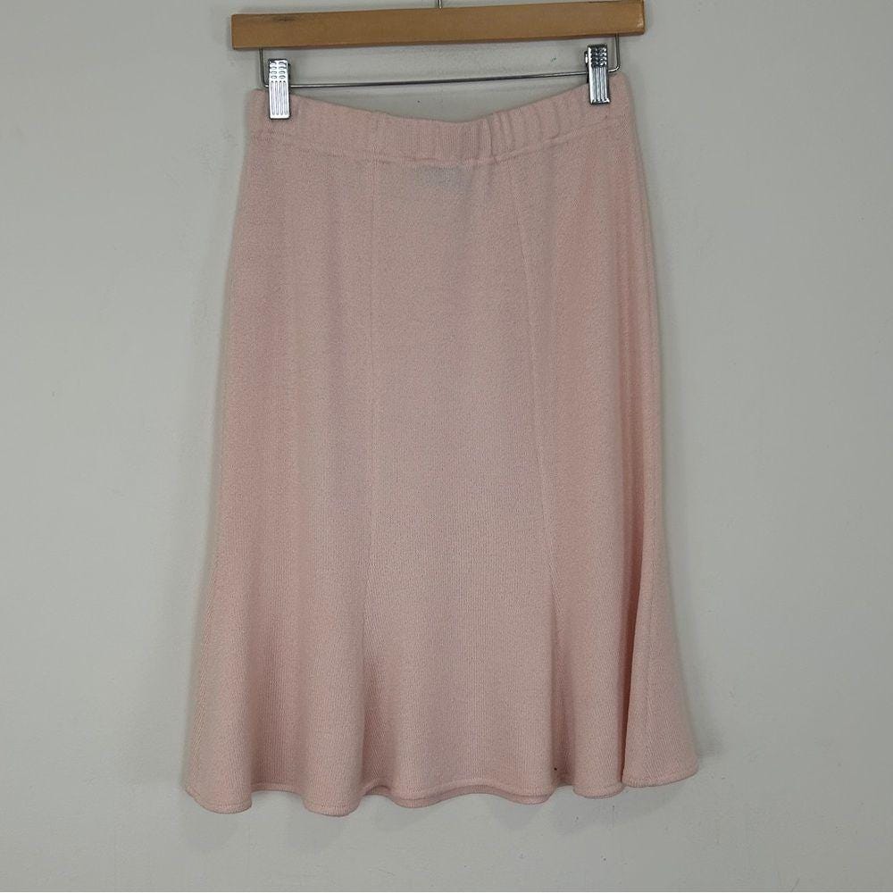 St John Collection Pastel Pink Wool Knit Skirt